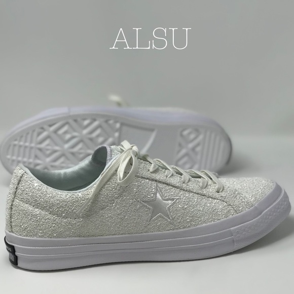 Converse One Star OX Glitter White White Off W - Picture 6 of 7